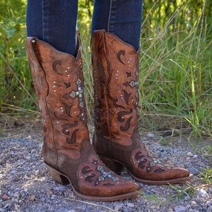 Corral Python Boots, Size 8 1/2